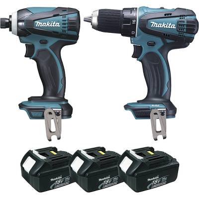 Duo de perceuses visseuses avec 3 batteries 18V